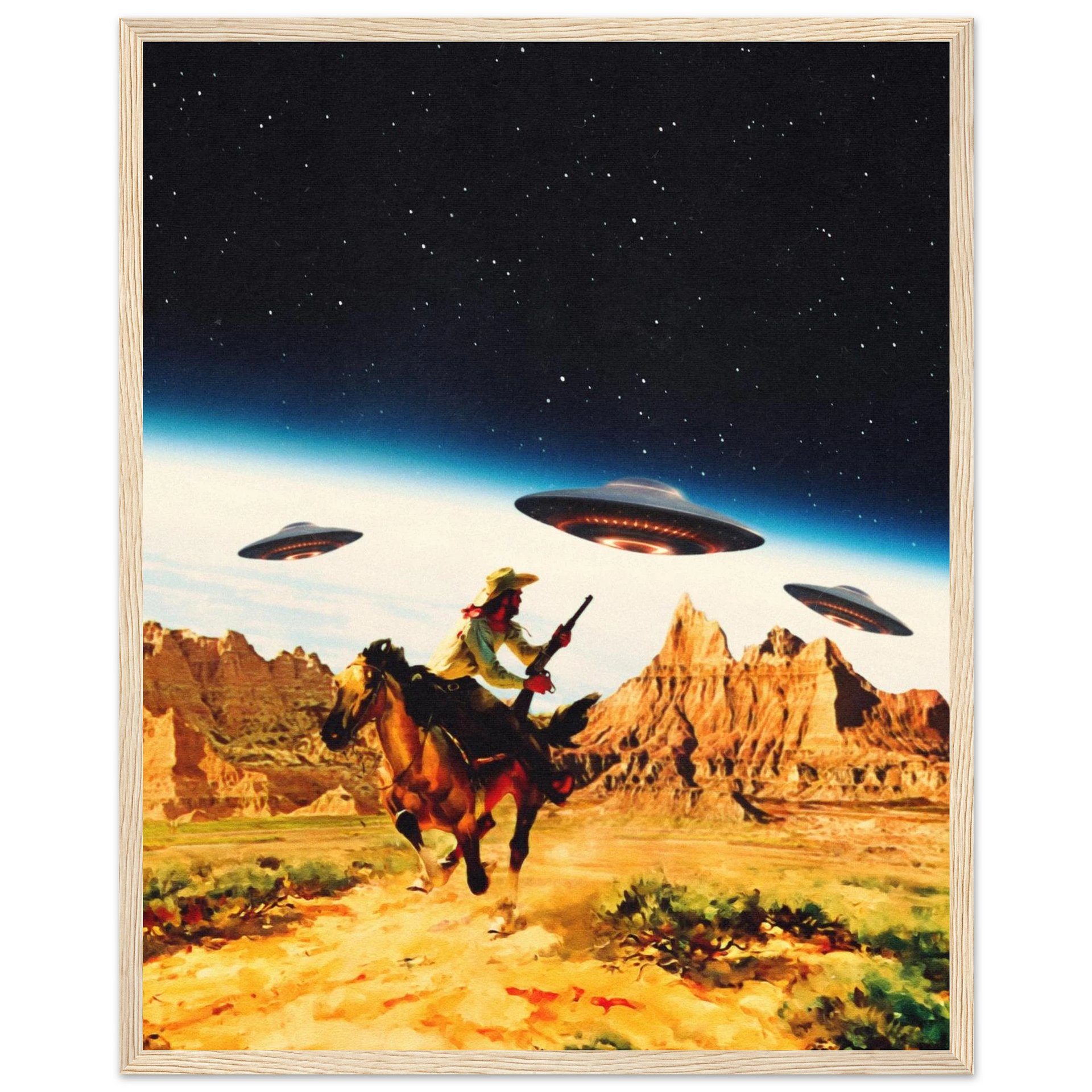 UFO Space Chase Wall Art product image (3)