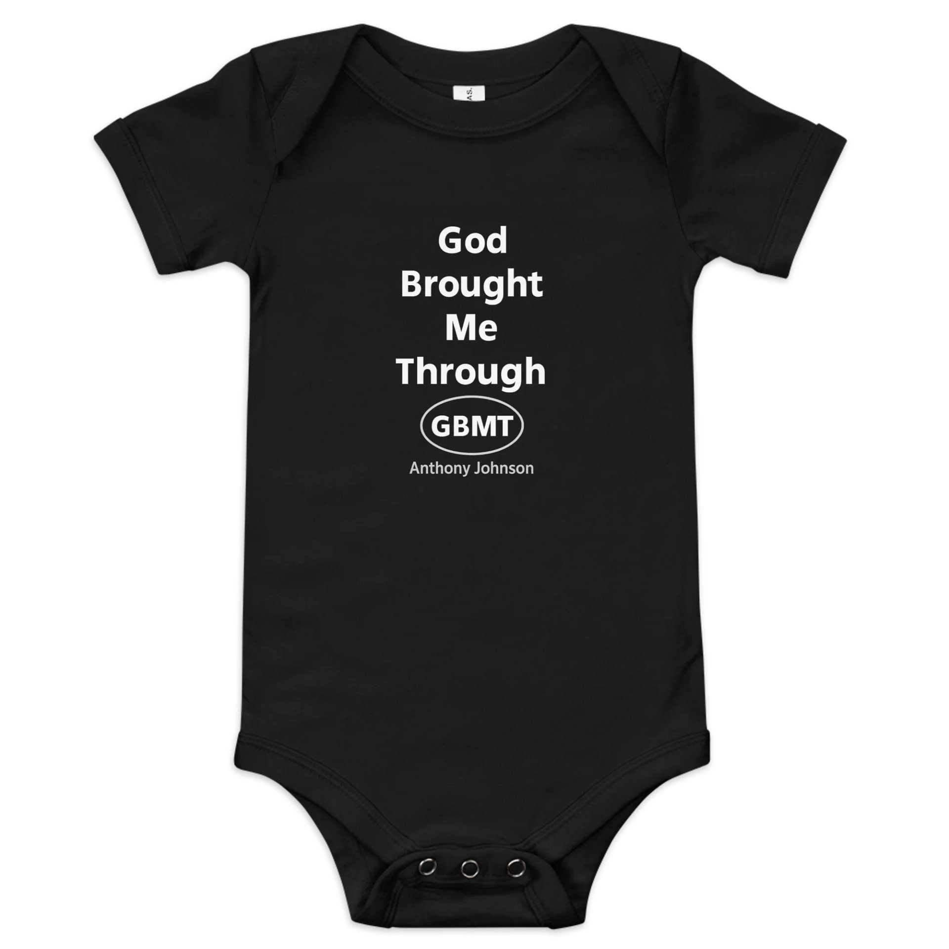 : God Brought Me Through – GBMT Baby Onesie product image (1)