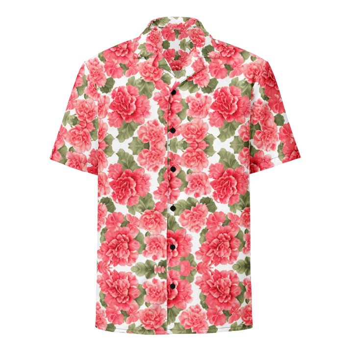 Floral Pattern Begonia Flowers Hawaiian Shirt product image (1)