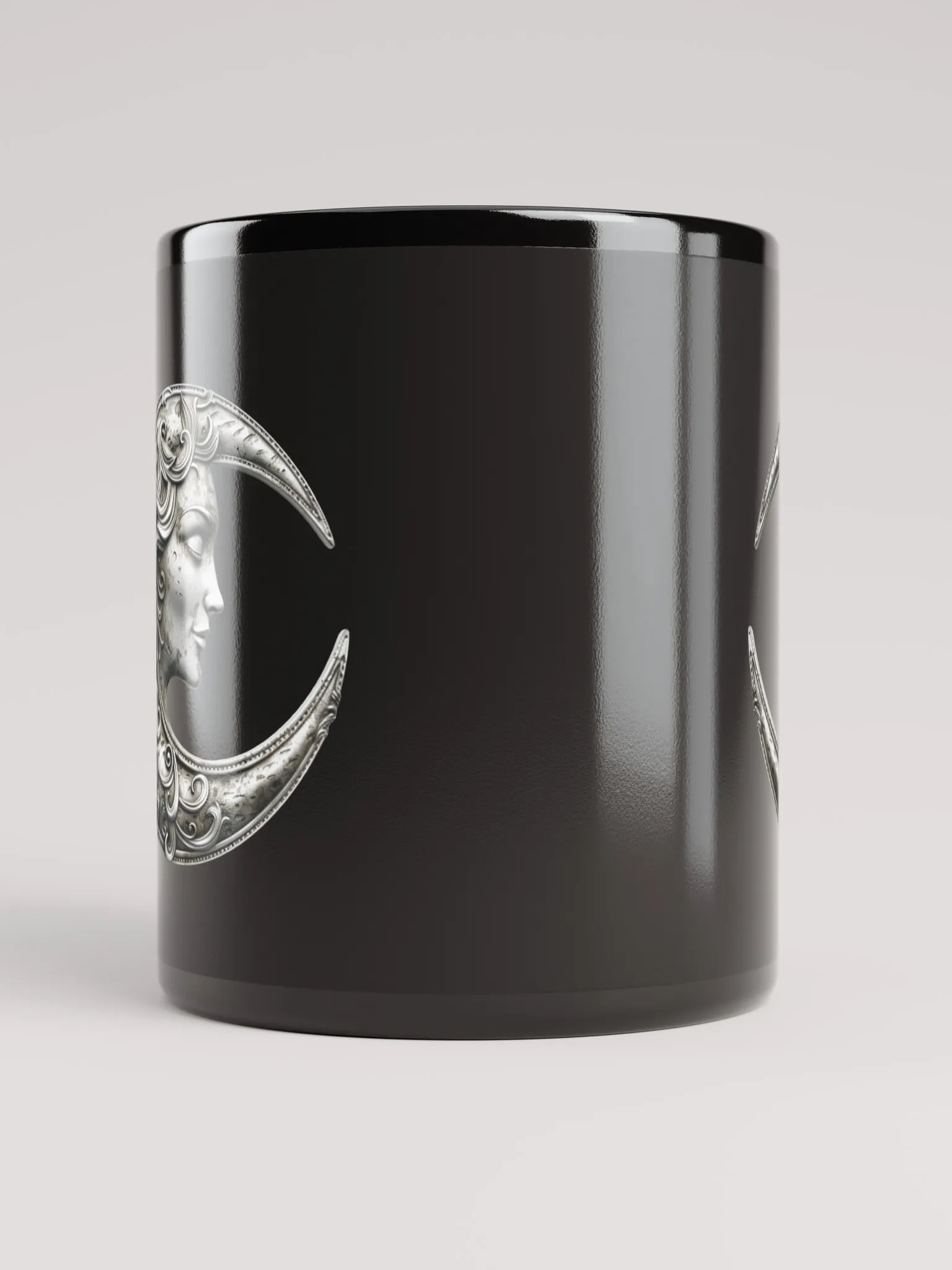 Lunar Faces Black Glossy Mug product image (9)