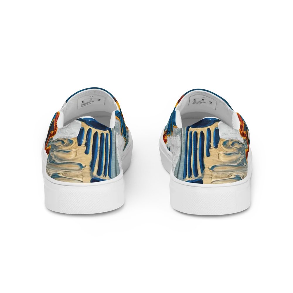 Women's "Combing the Clouds" Painted Canvas Slip-On Shoes product image (4)