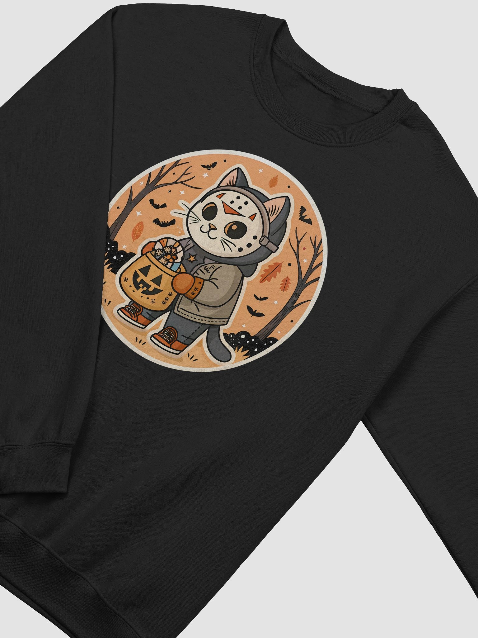 Trick-or-Treat Cat Halloween Sweatshirt product image (3)