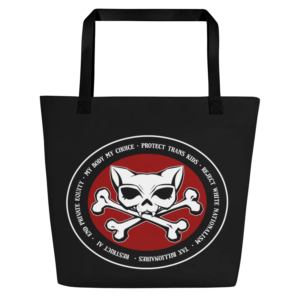 Red Kat Skull + My Politics Tote product image (3)