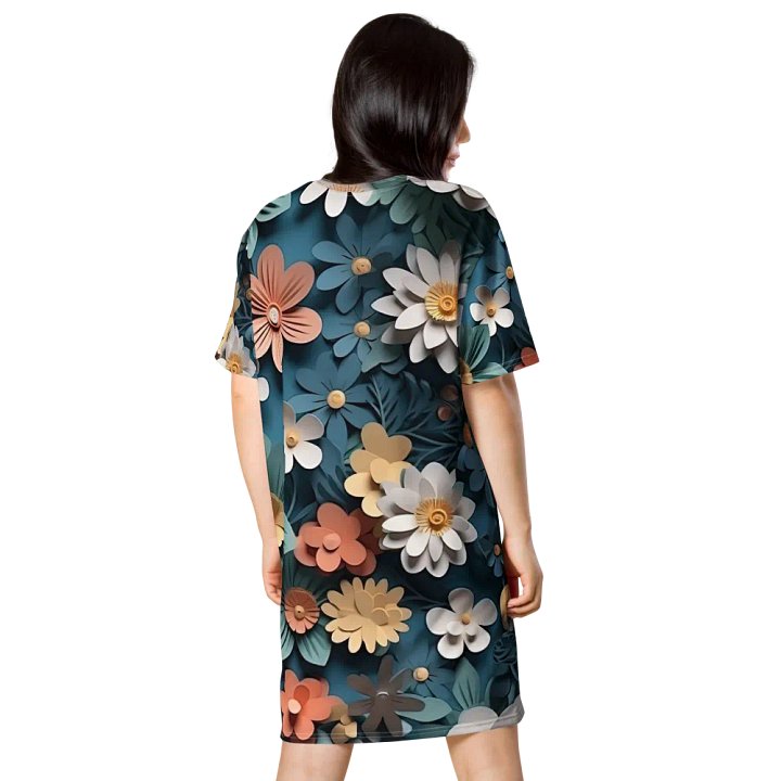3D-Ditsy-Flowers-Seamless-Patterns T-shirt Dress - V9 product image (2)