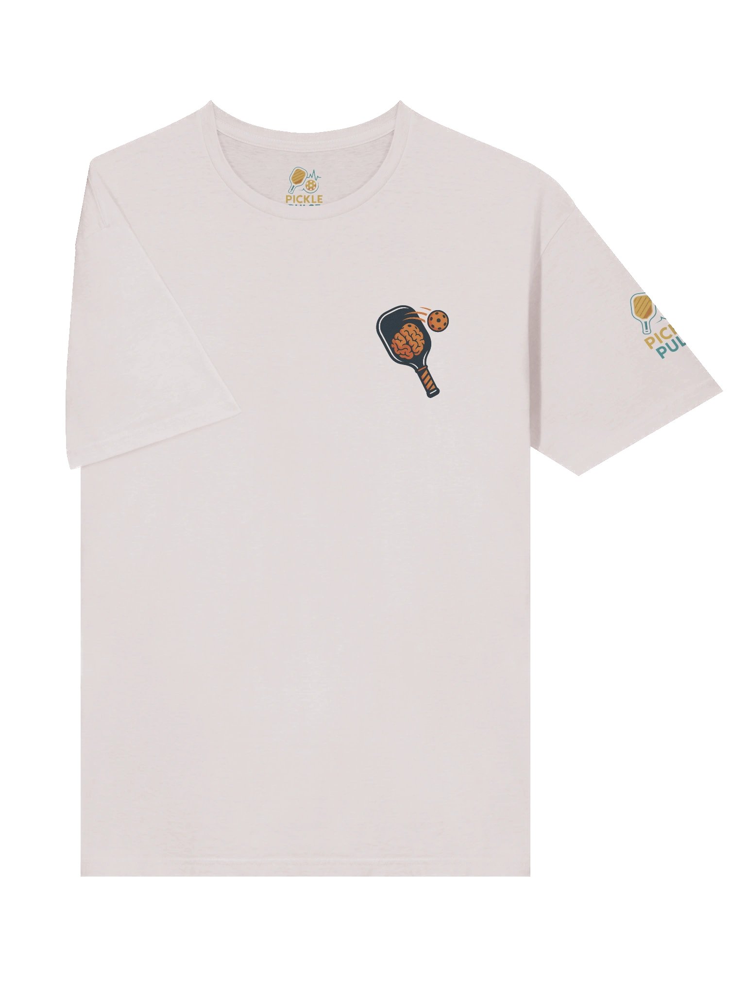 Pickleball Brain Power T-Shirt – Ice Gray Unisex Tee with Paddle & Brain Design for Smart Players product image (5)