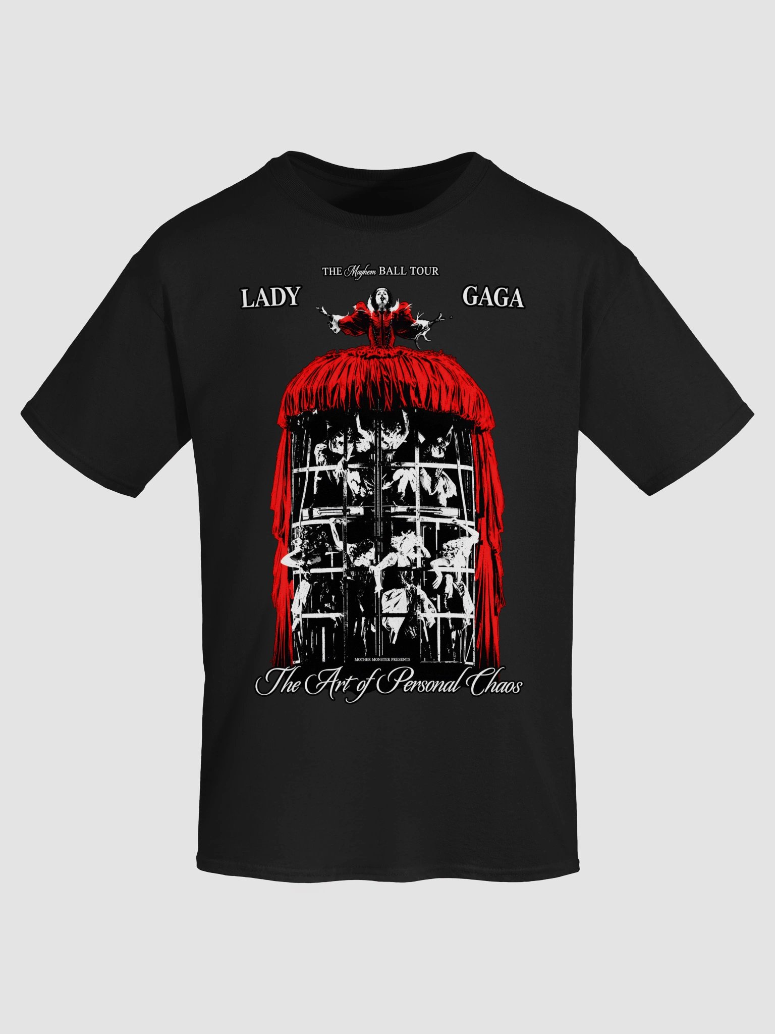 Lady Gaga The Art of Personal Chaos Shirt | Mayhem Ball Red Cage Tour Tee product image (4)