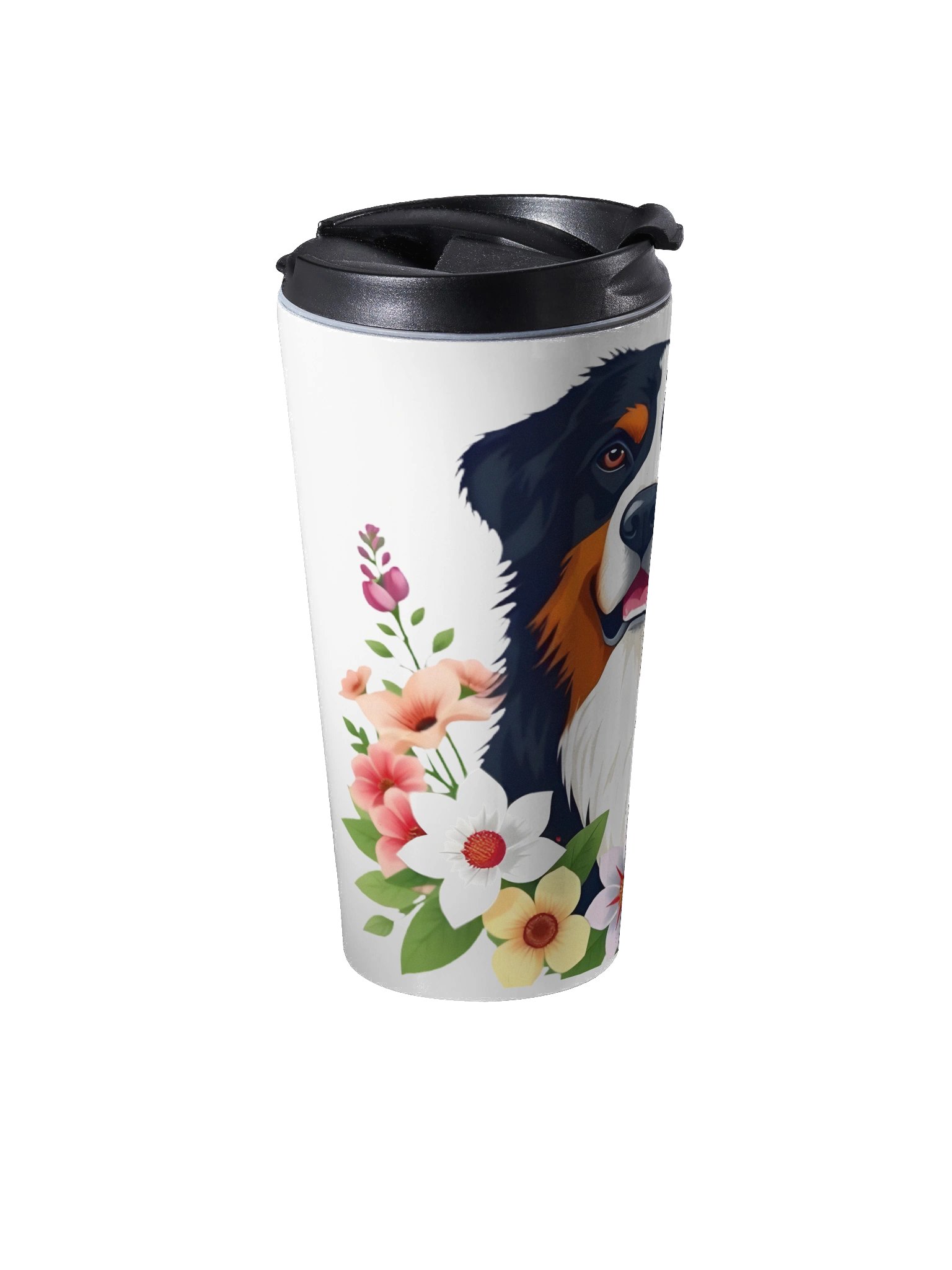 Floral Bernese Mountain Dog Travel Mug product image (2)