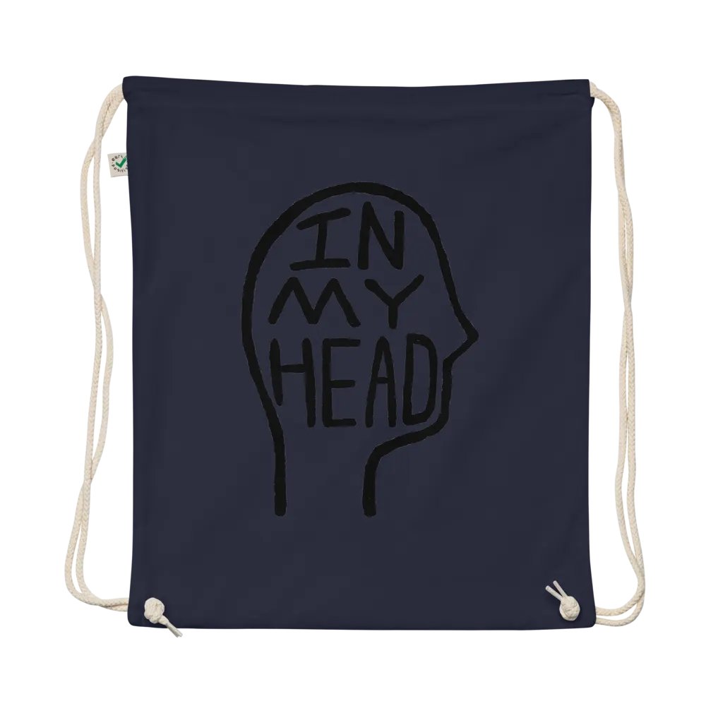 In My Head cotton drawstring bag product image (1)