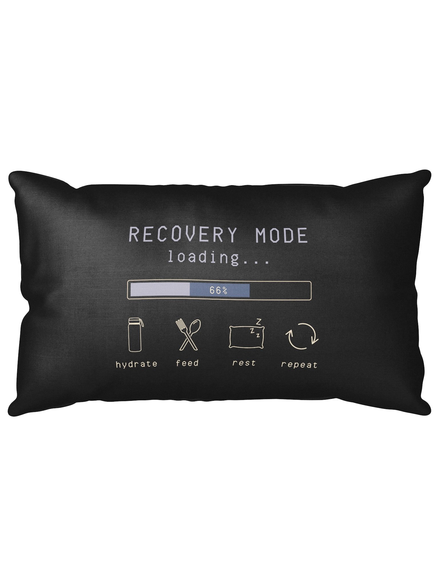 Recovery Mode Loading Pillow | Chronic Illness Recovery Humor Decor product image (1)