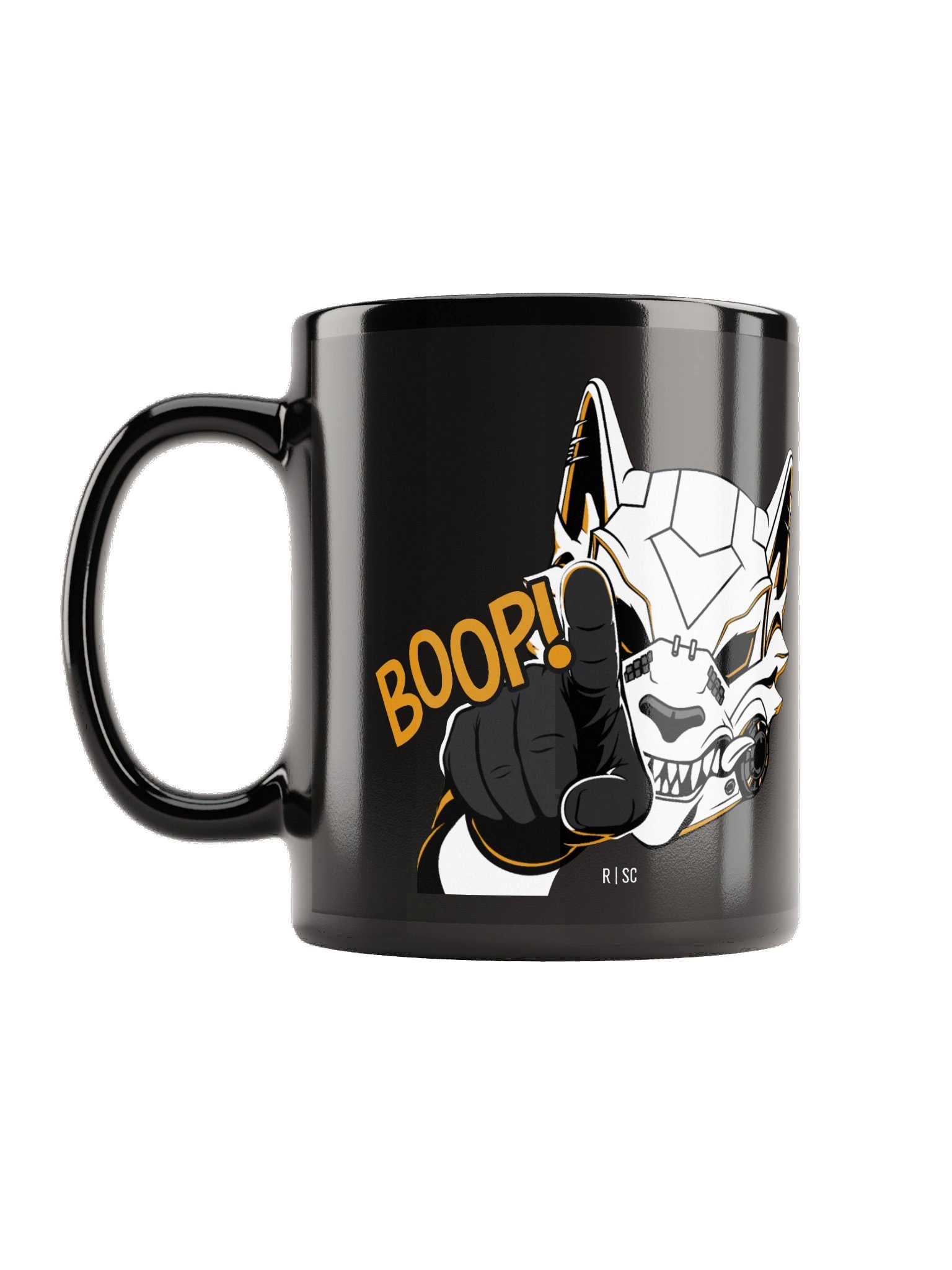 Wolf Mask Boop Black Mug product image (1)