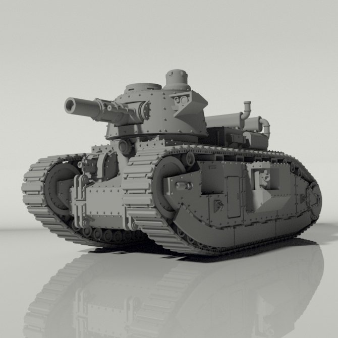Grim Char 2C Heavy Tank STLs product image (7)