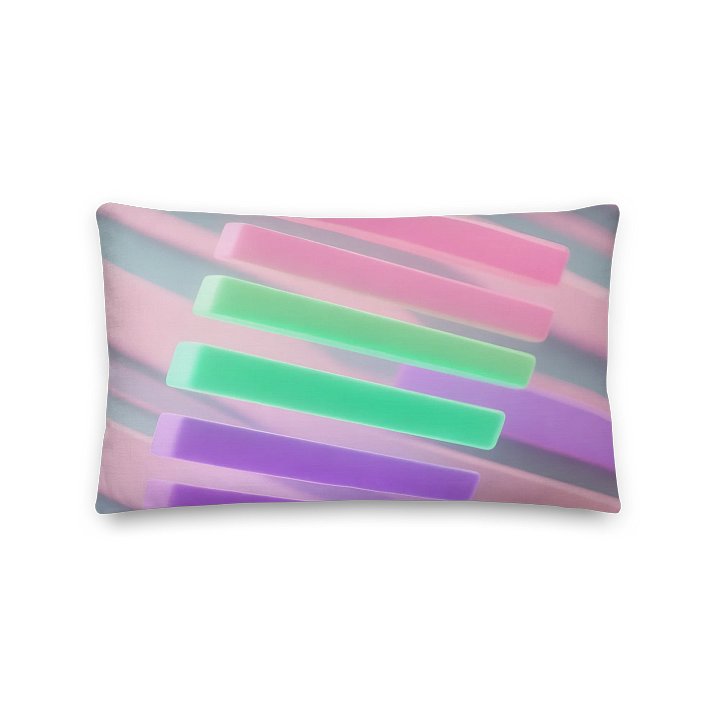 Pastel Dream Stripes All-Over Print Pillow product image (2)