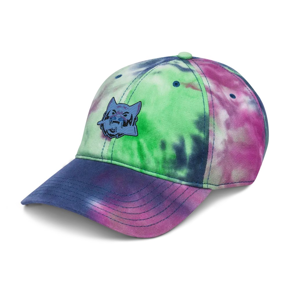 Neon Blue Thunder Graphic Tie-Dye Hat product image (10)