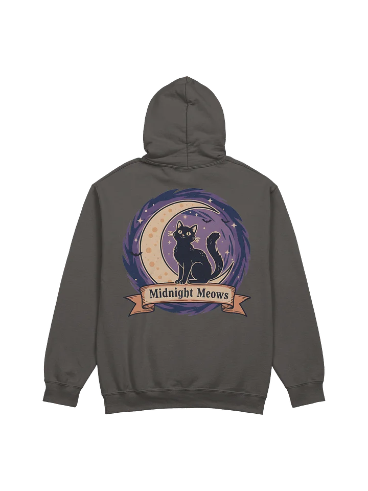 Midnight Meows Halloween Hoodie – Black Cat & Moon Sweatshirt for Spooky Season Outfits product image (18)