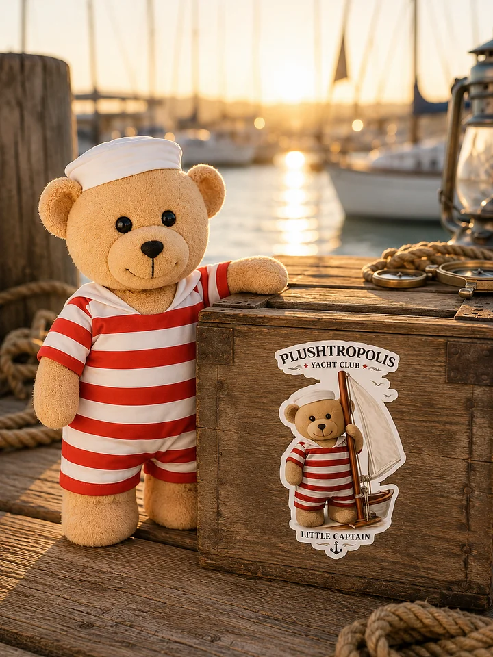 Plushtropolis Yacht Club – Little Captain Vinyl Sticker product image (2)