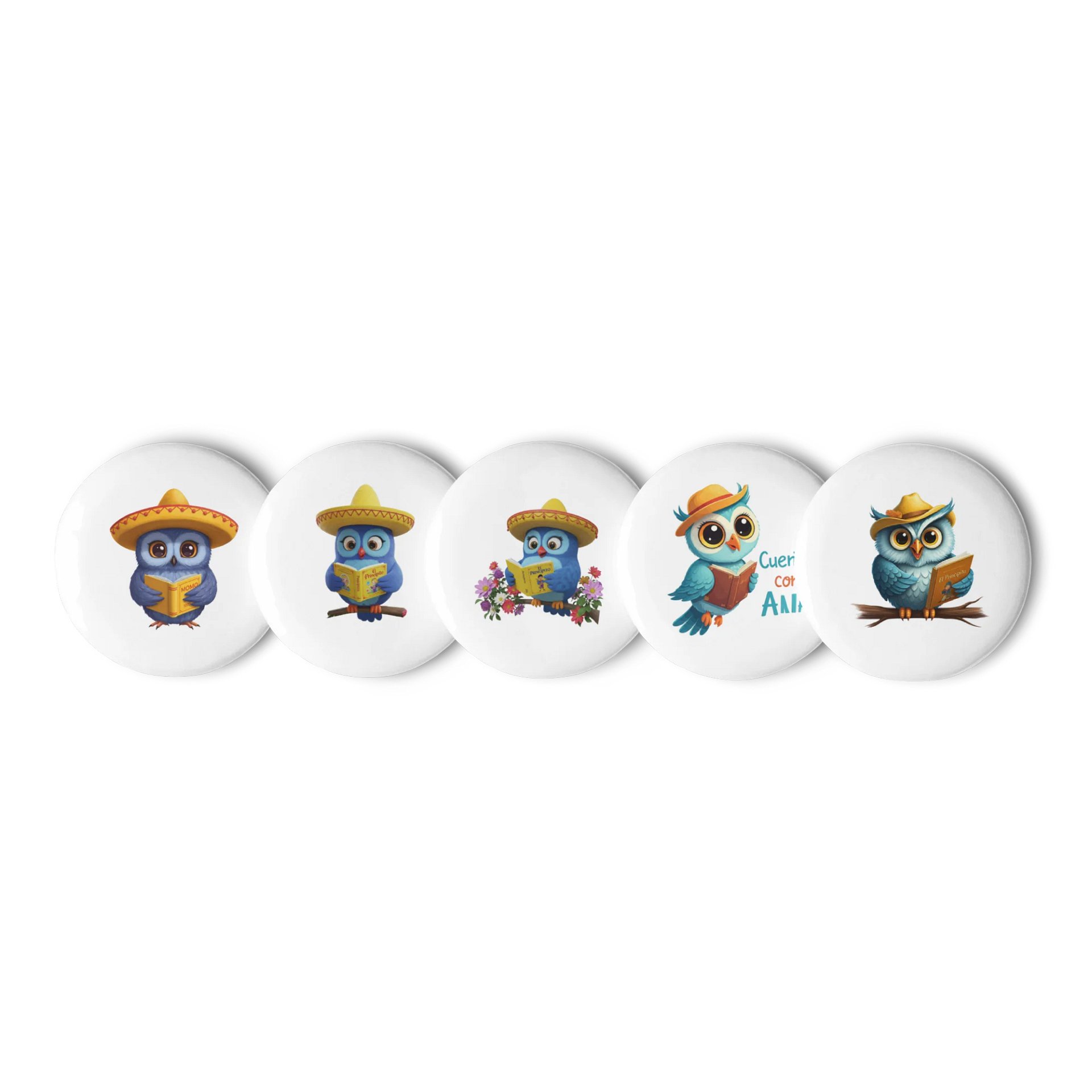 Wise Owl Reading Collection - Pin Button Set product image (1)