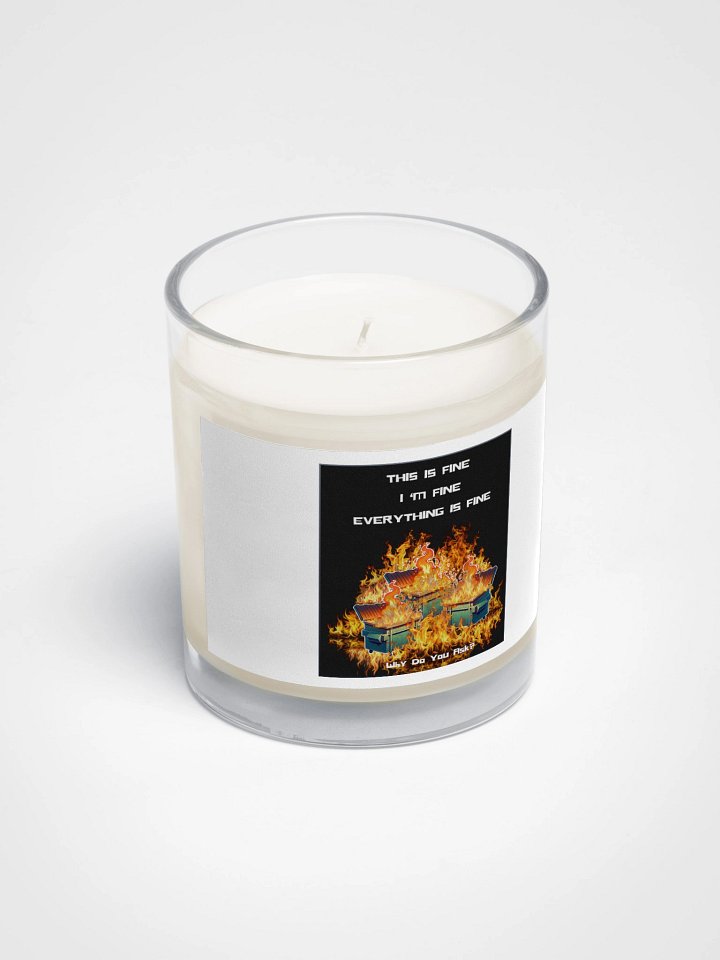 Dumpster Fire (black background) Candle product image (2)