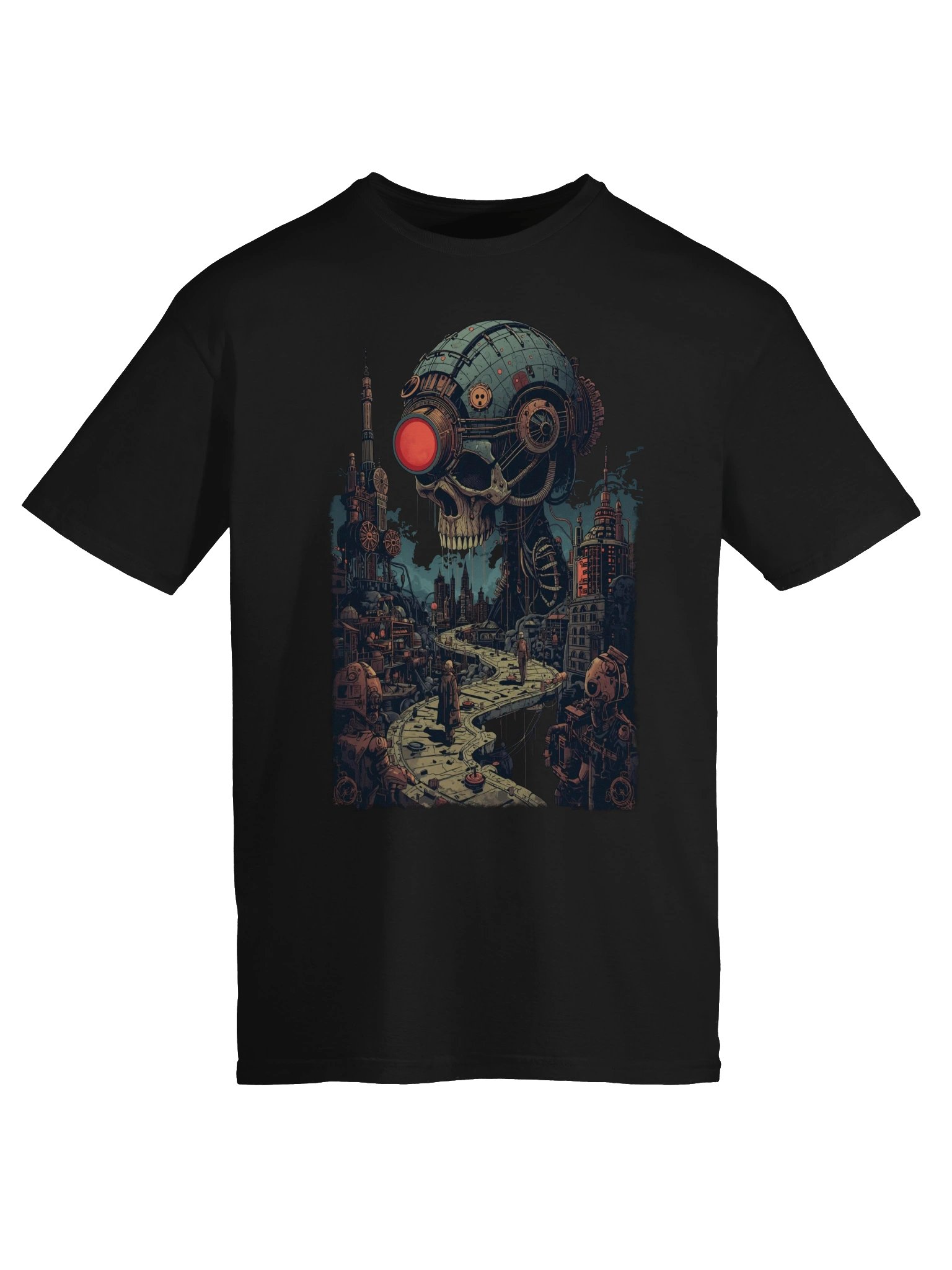 Cyberpunk Skull City T-Shirt product image (4)
