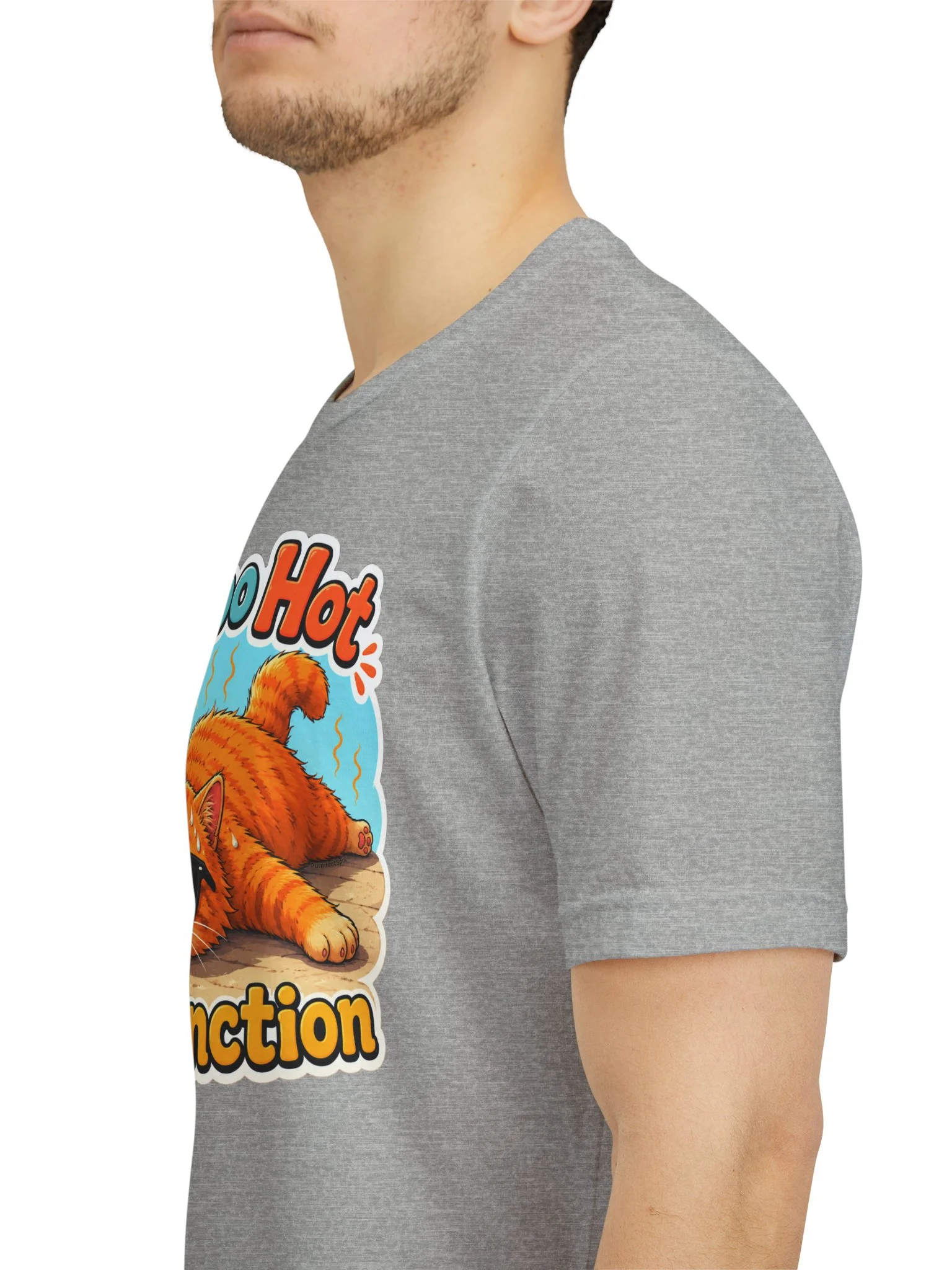 To Hot to Function Orange Cat Unisex Tee product image (4)