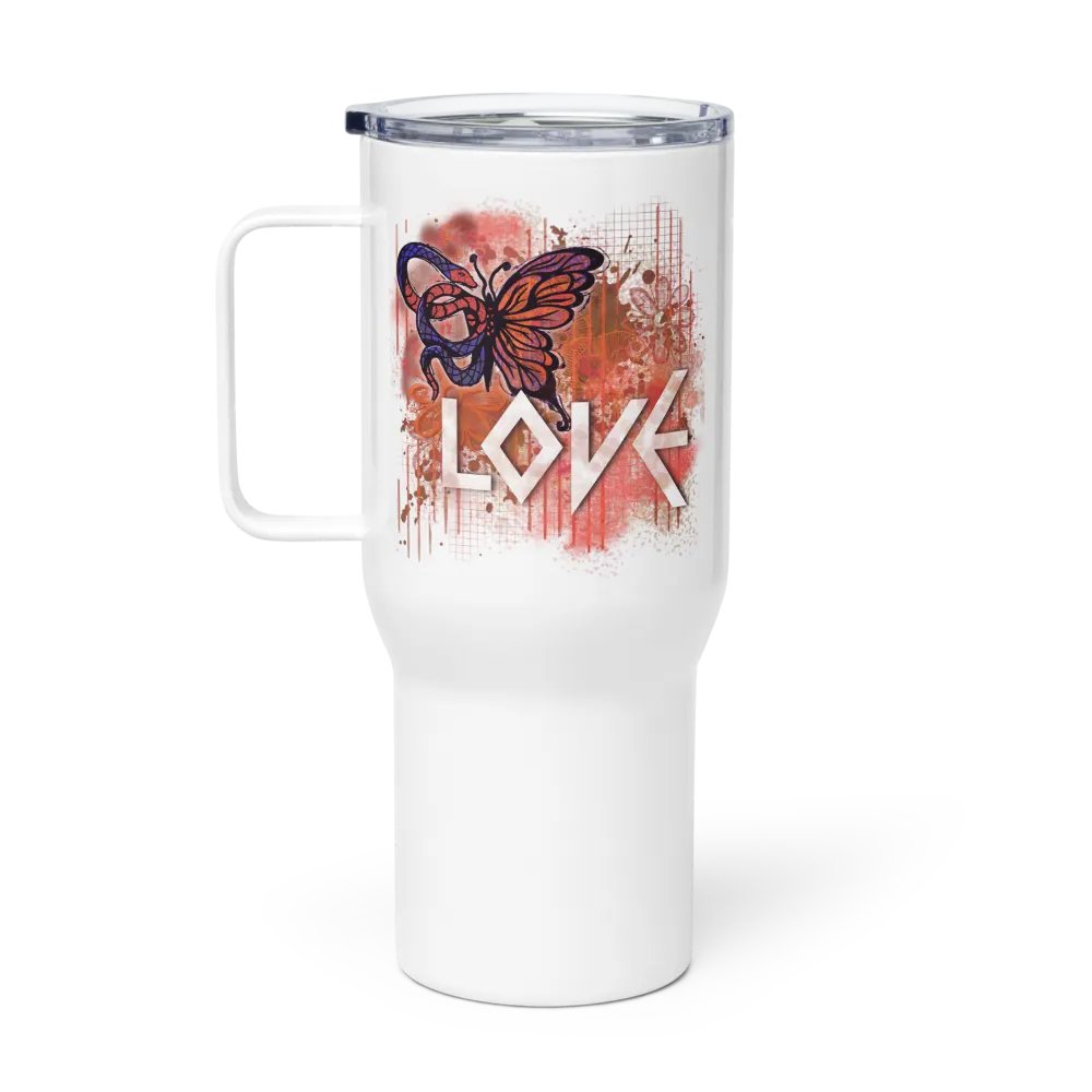 Love Soft Grunge Snake Butterfly Travel Mug w/ Handle product image (6)