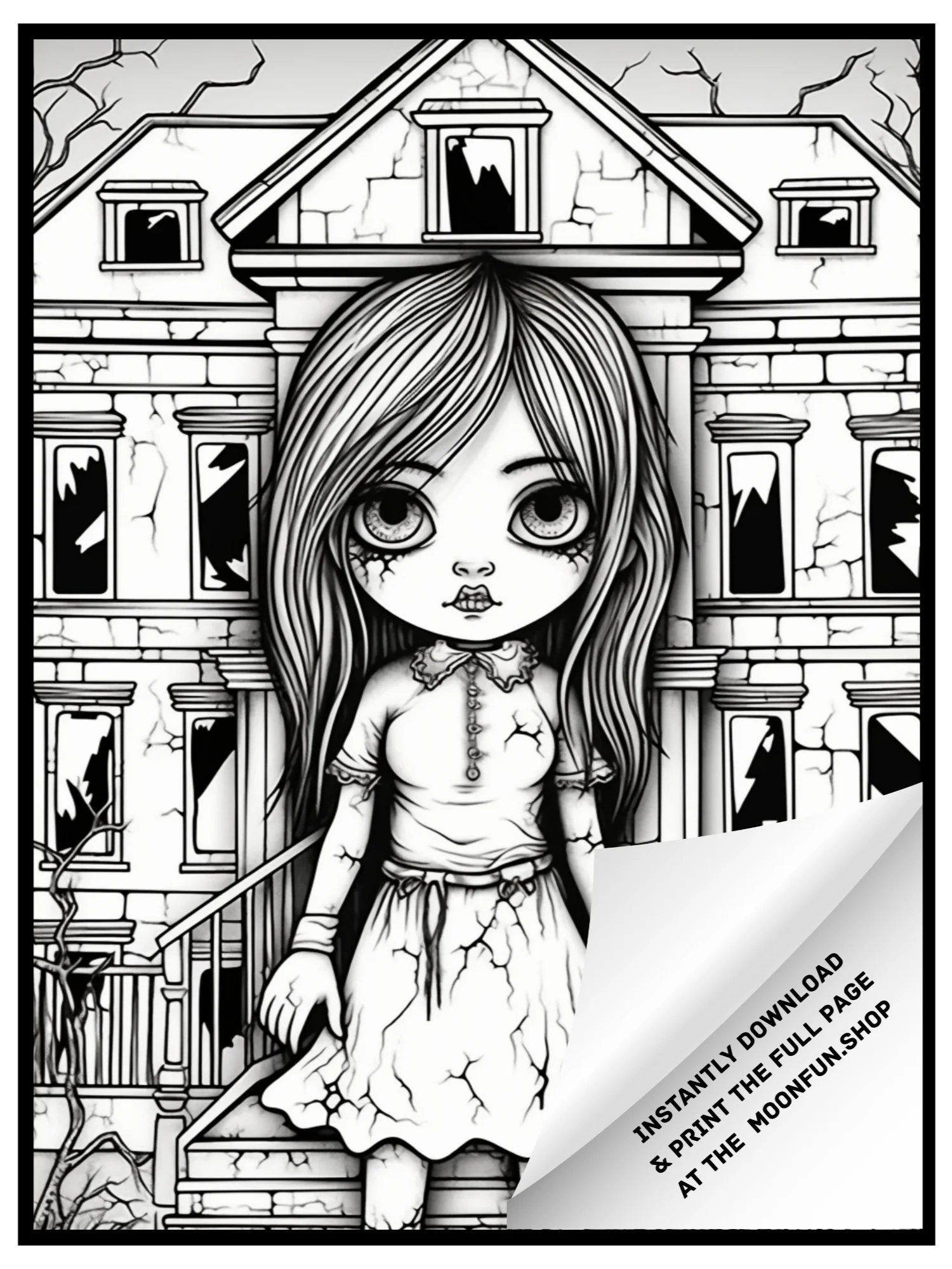 🕸️ 150 Spooktacular Halloween Coloring Pages for Teens & Adults product image (5)