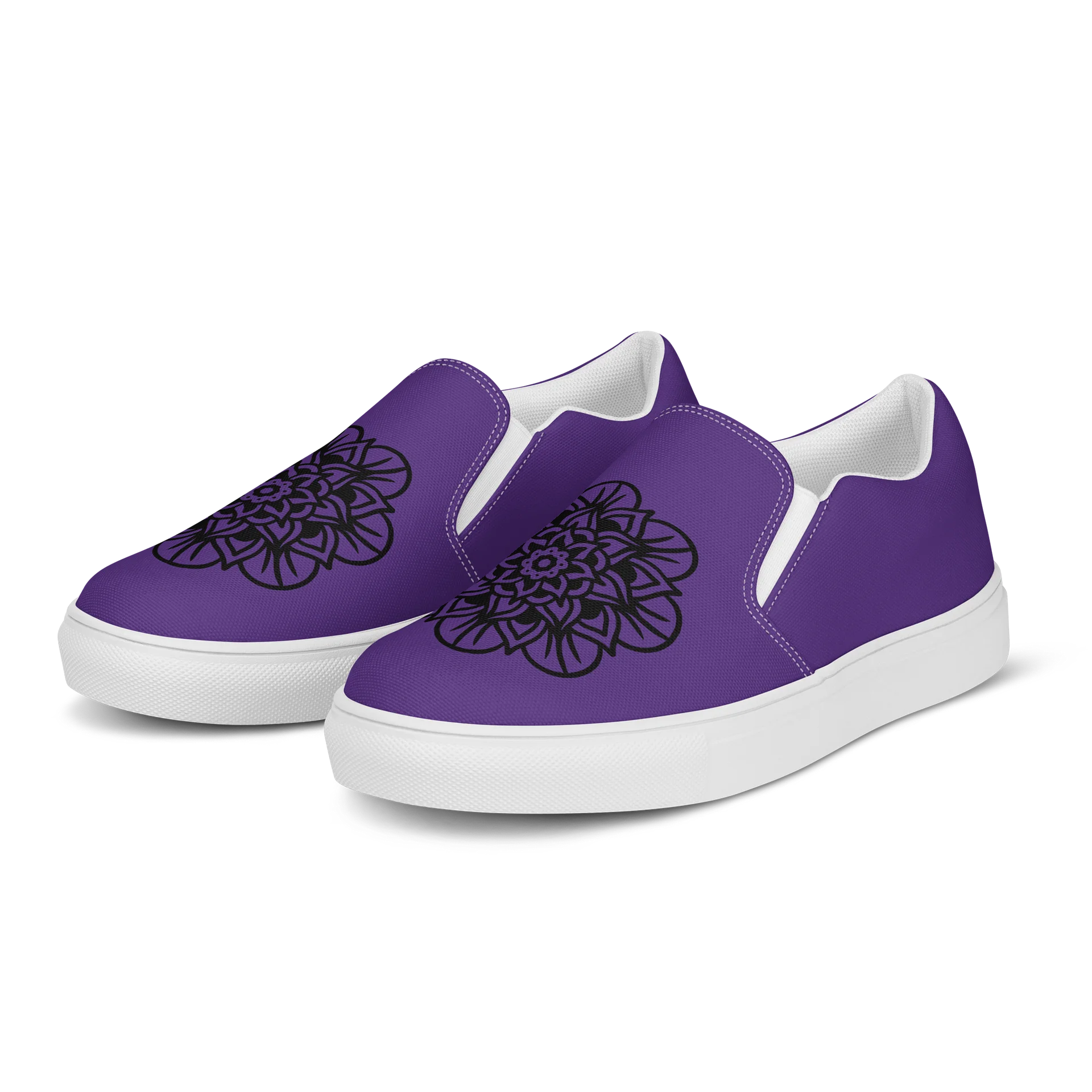 Purple Mandala Slip-On Canvas Shoes product image (3)