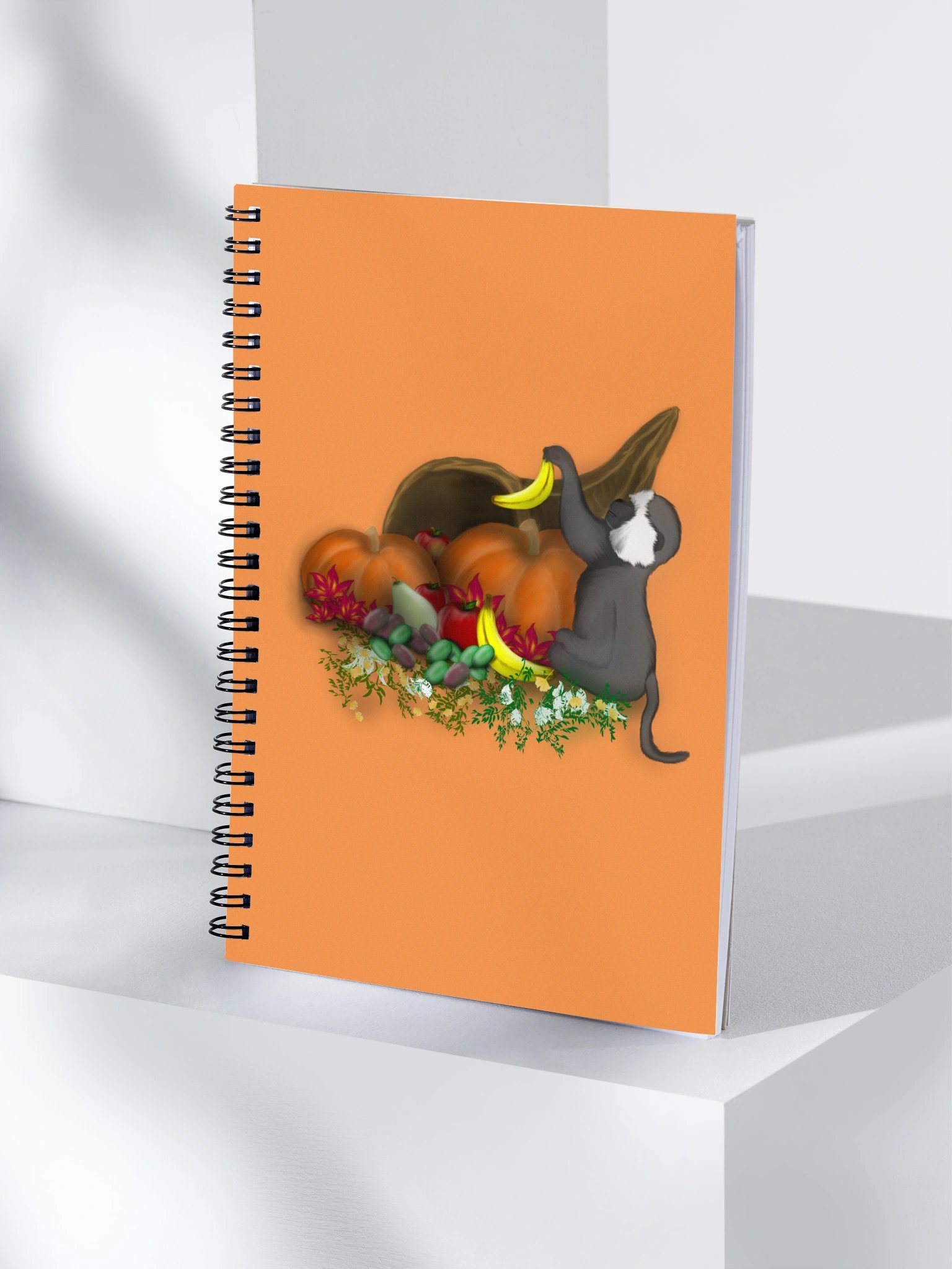 "Monkey and Cornucopia" Spiral Notebook product image (4)