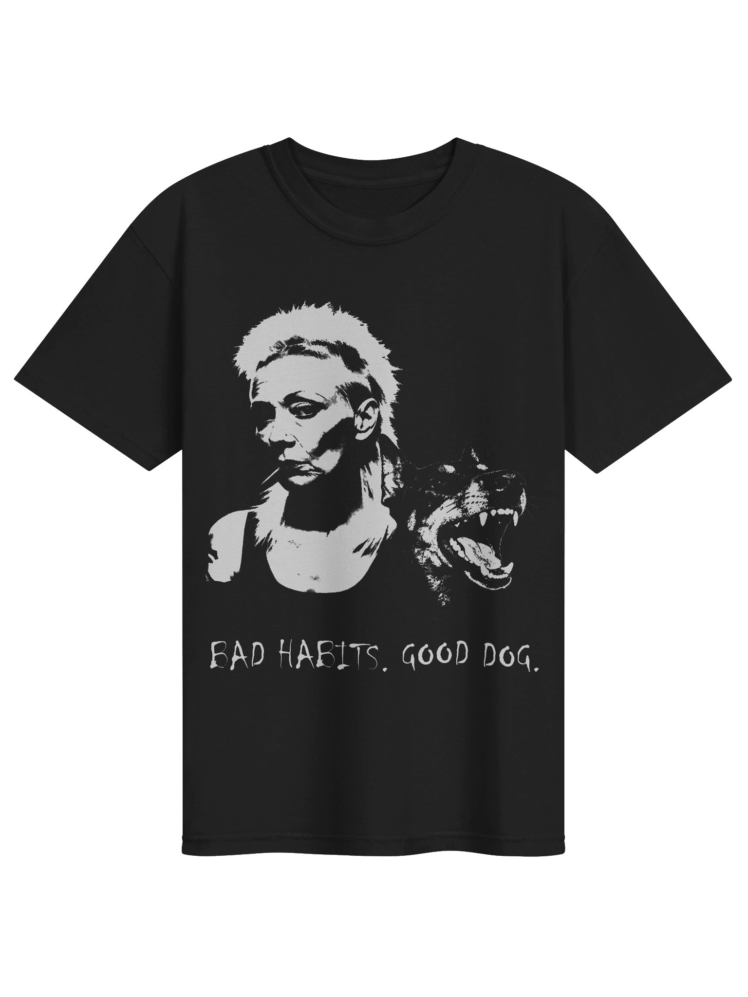 Bad Habits. Good Dog. // Heavyweight Vintage Graphic Tee product image (1)