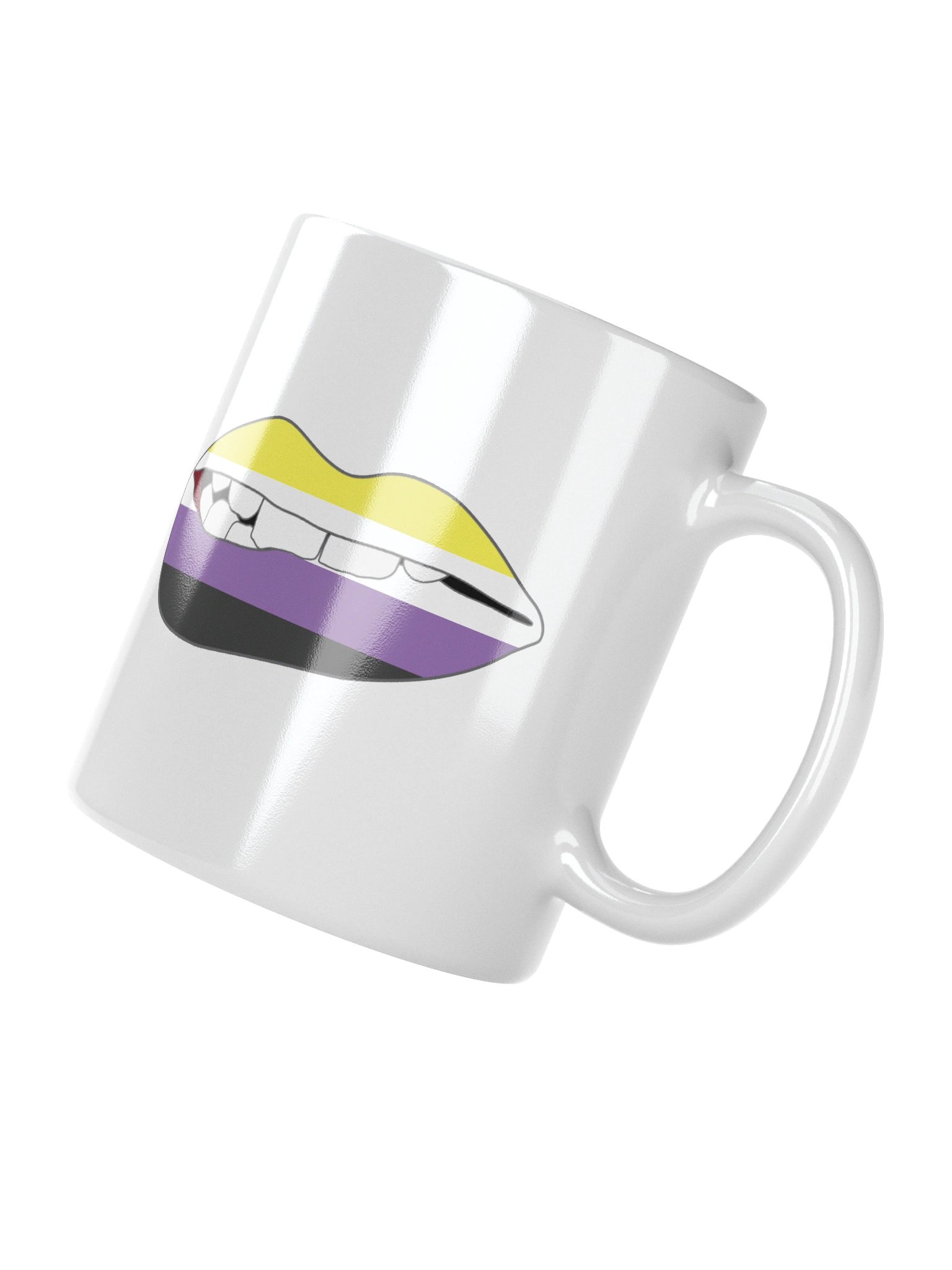 Non-binary Pride Flag Biting Lips Mug product image (2)