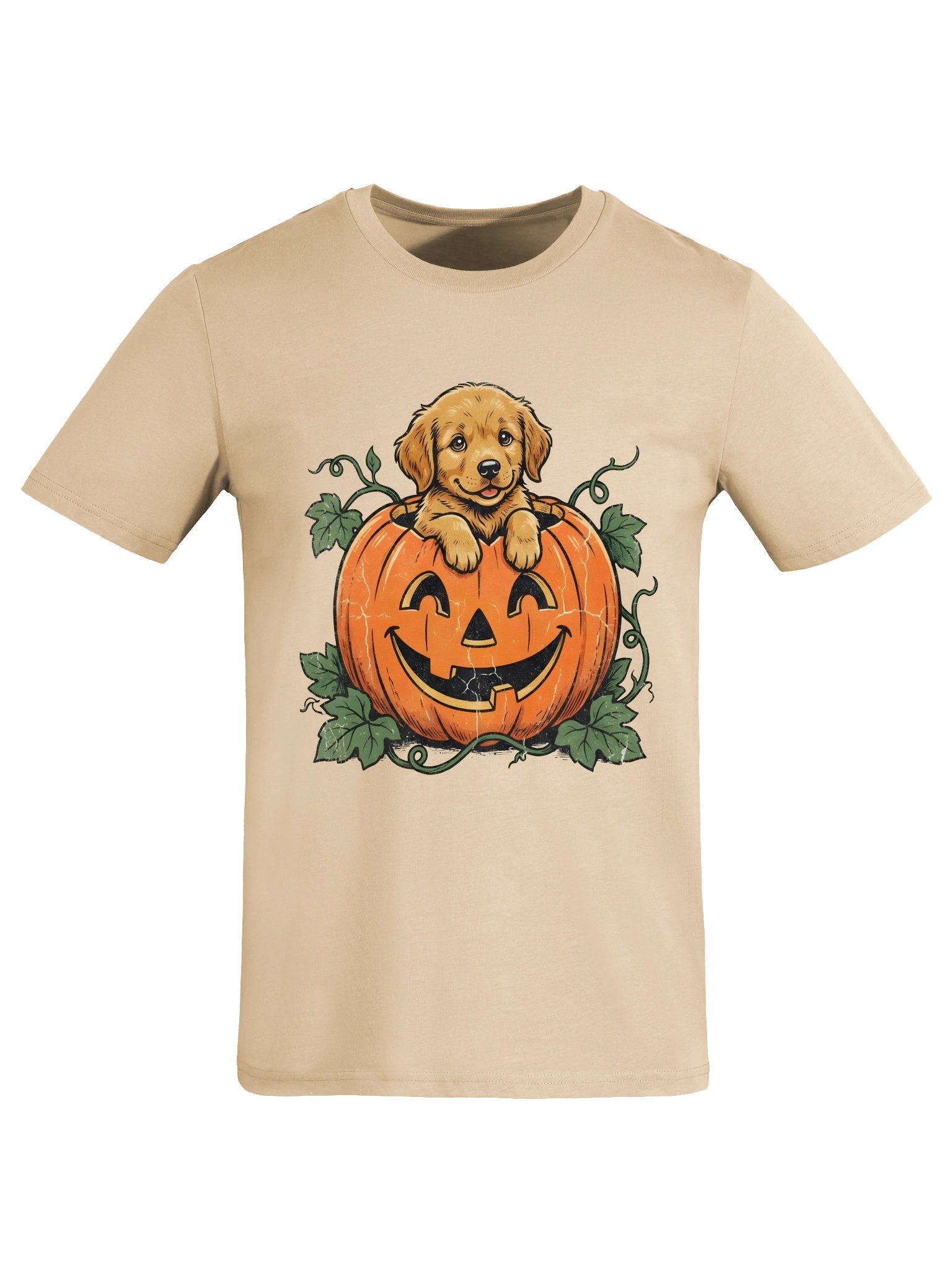 Cute Golden Retriever Pumpkin Halloween T-Shirt product image (17)