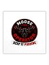 Moose Circle Sticker (Red)