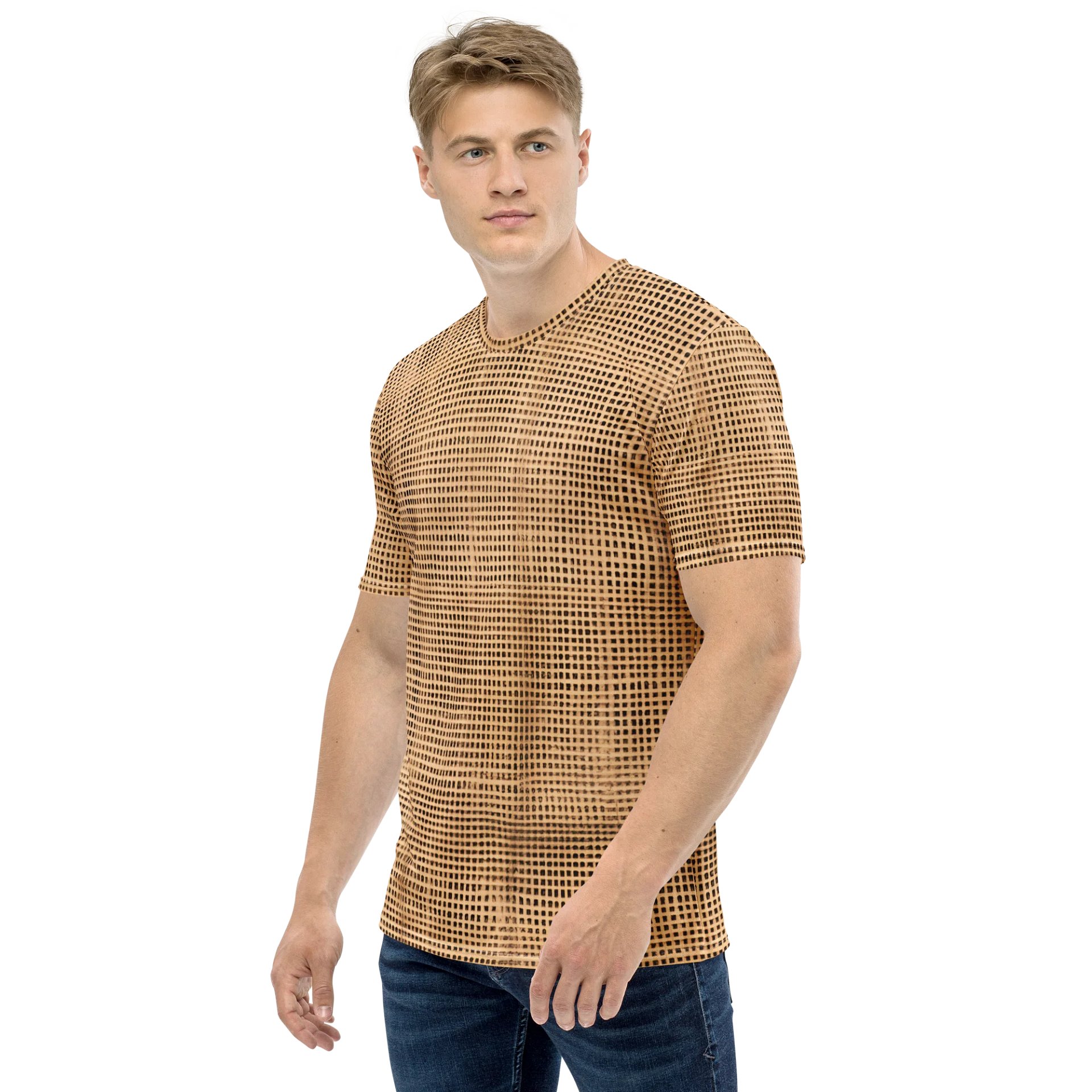 Custom Burlap Texture All-Over Print Tee product image (2)