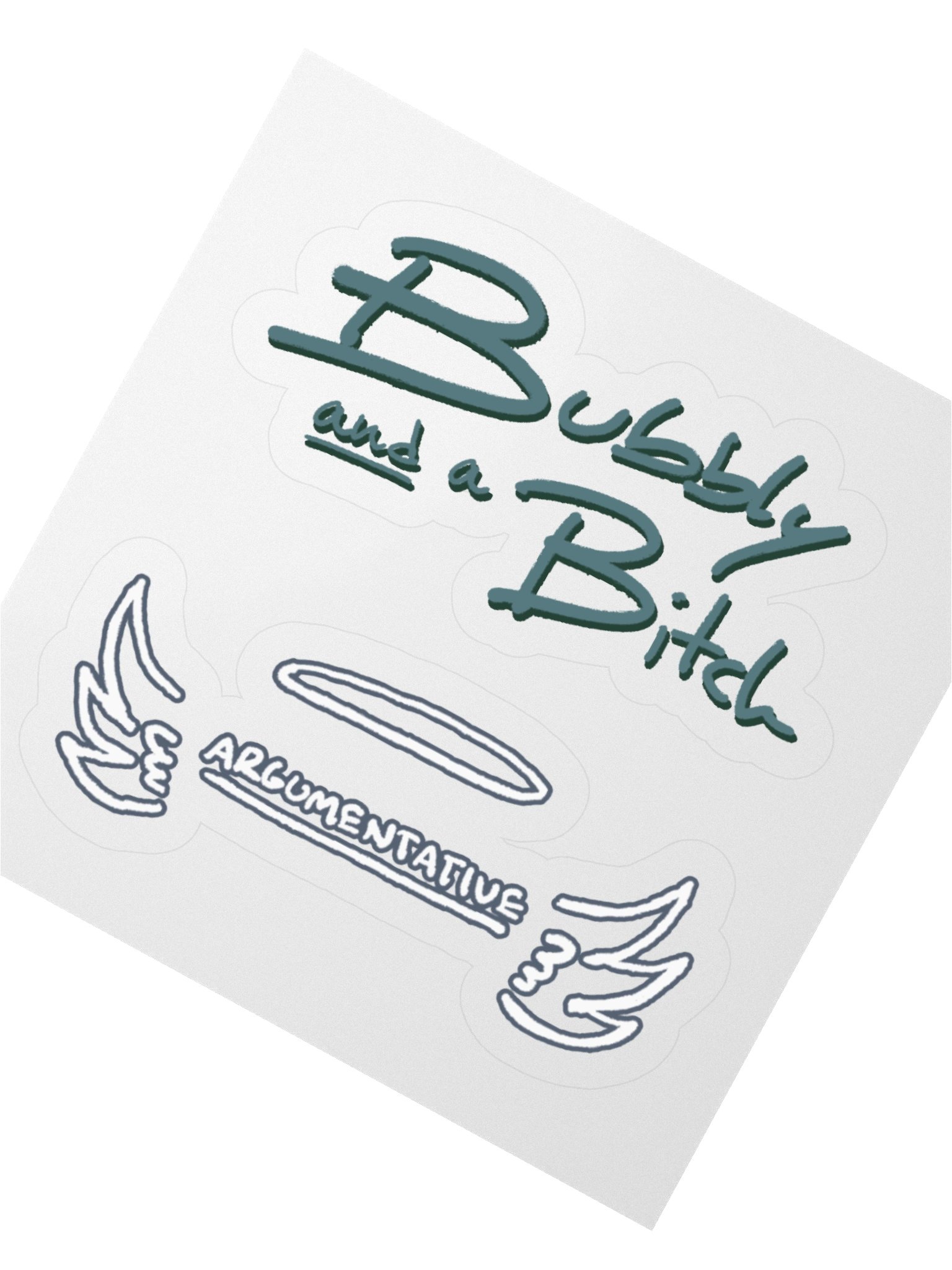 Bubbly and a B (forest shadow design) sticker pack product image (6)