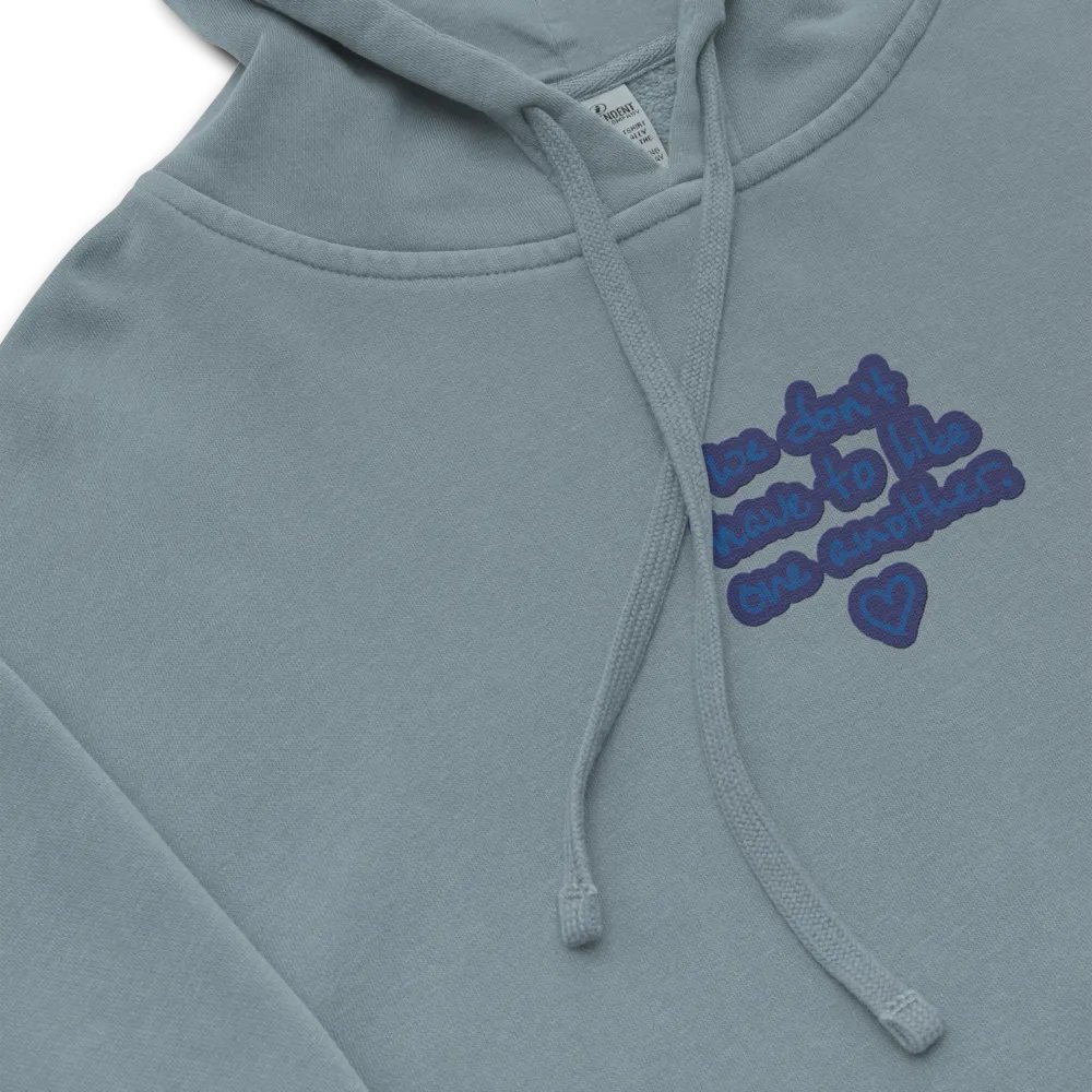 ONE ANOTHER (lake) embroidered pigment hoodie product image (1)