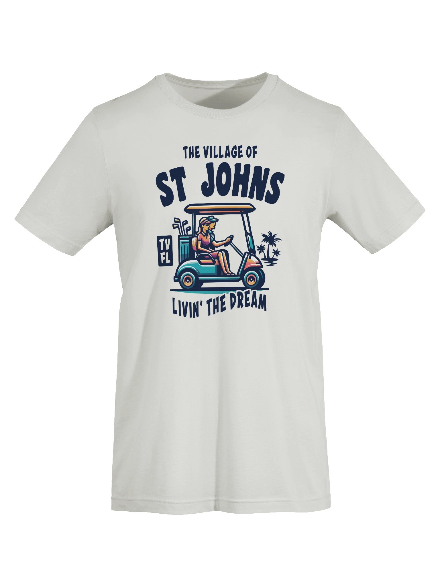 The Village of St Johns TV FL Golf Cart Design T-Shirt product image (57)