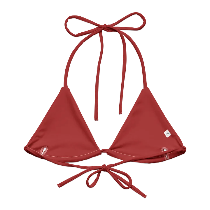 Bold Red String Bikini Top product image (2)