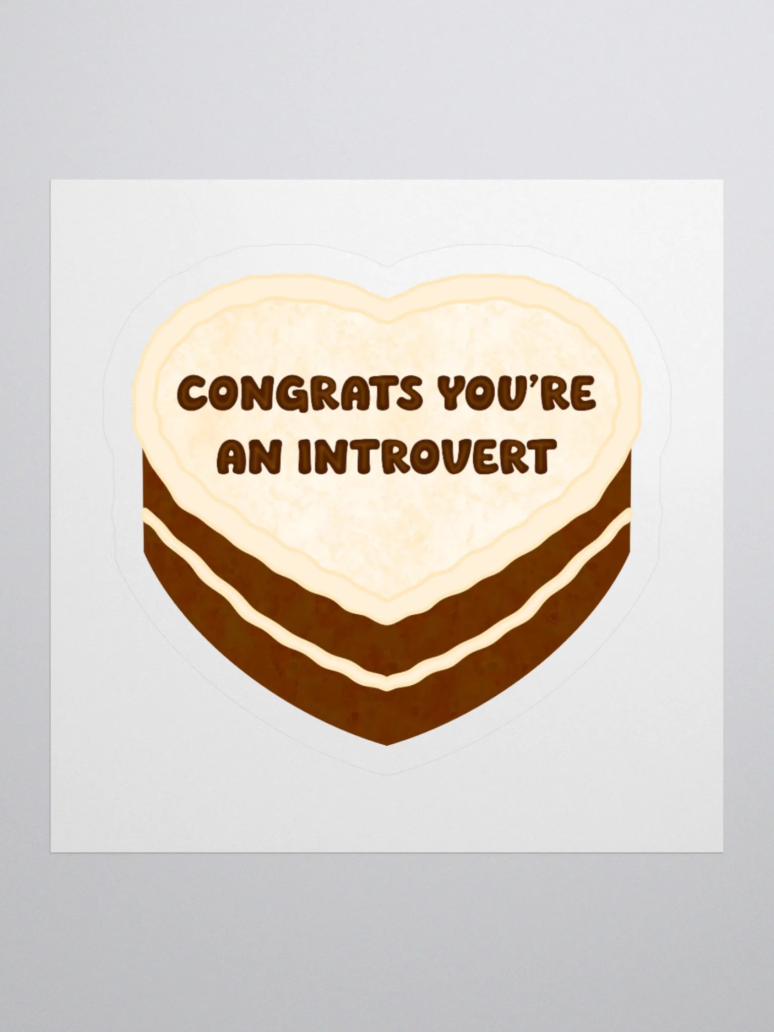 Introvert Cake Sticker product image (1)