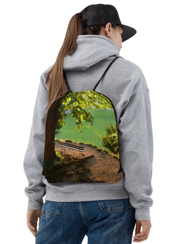 Drawstring bag - Park bench under a tree product image (2)