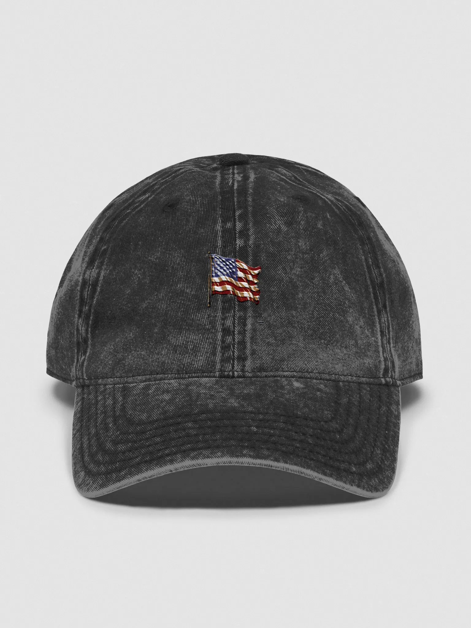 Patriotic Vintage Wash Hat with U.S. Flag product image (1)