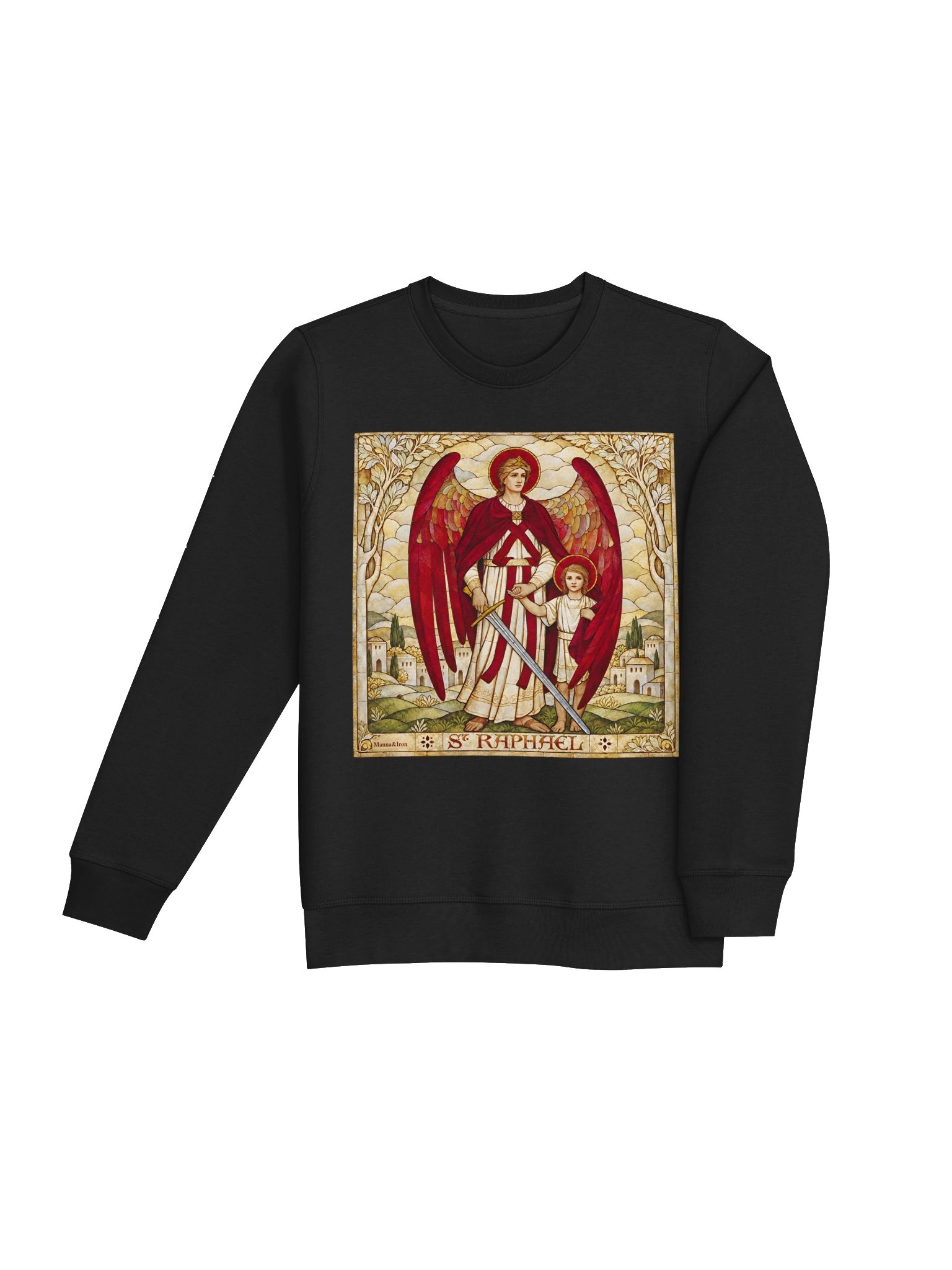 St Raphael Stained-Glass Angel Sweatshirt Orangic product image (4)