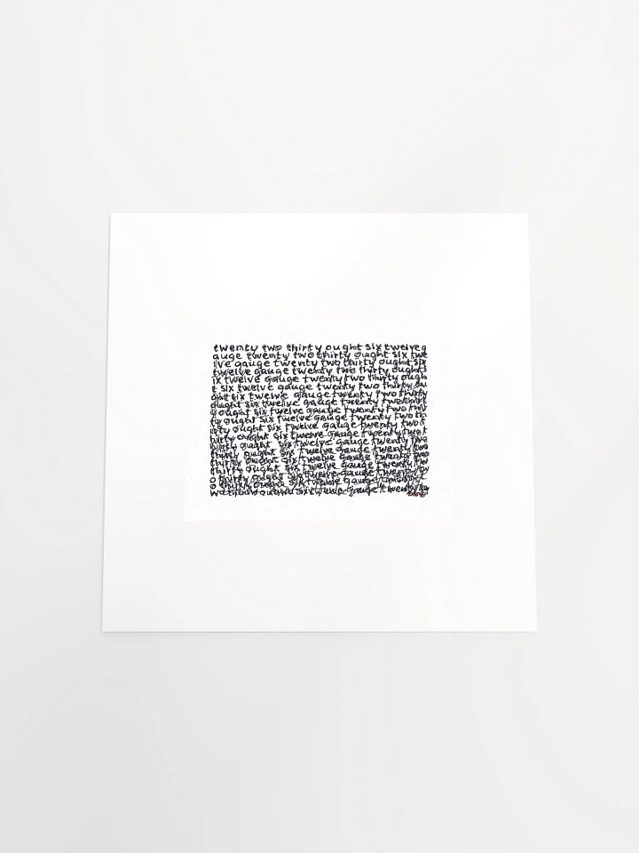 twenty two thirty ought six twelve gauge panel card print product image (2)