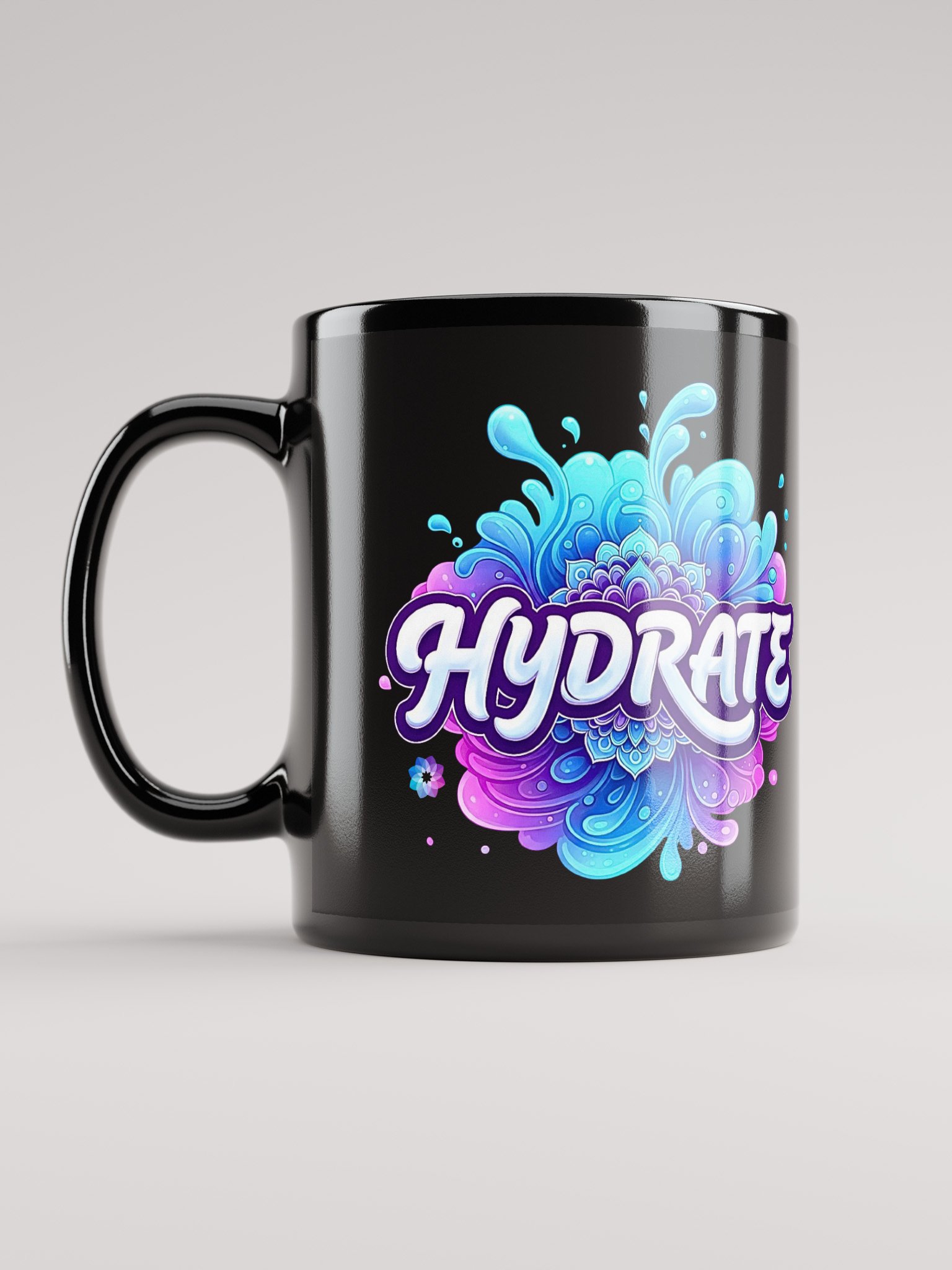 Hydrate Splash Black Mug product image (6)
