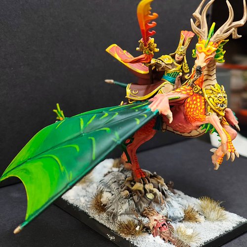 And here is finished Shugengan Lord on a Spirit Longma that I've just entered another local GW painting challenge (I'm not ca...