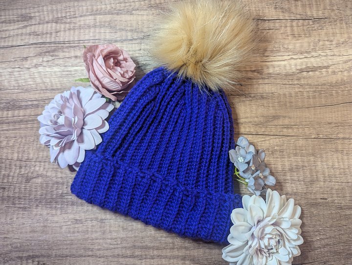 Ridged Beanie - Purple (kids) product image (1)