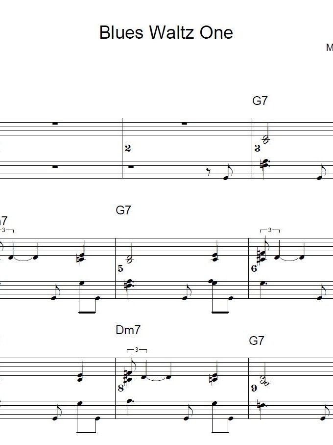 Silent Shore - Blues piano - Piano sheet music product image (1)