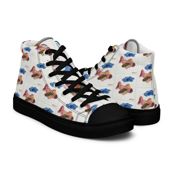 Kid Airplane (Women's High Top Canvas Shoes) product image (2)