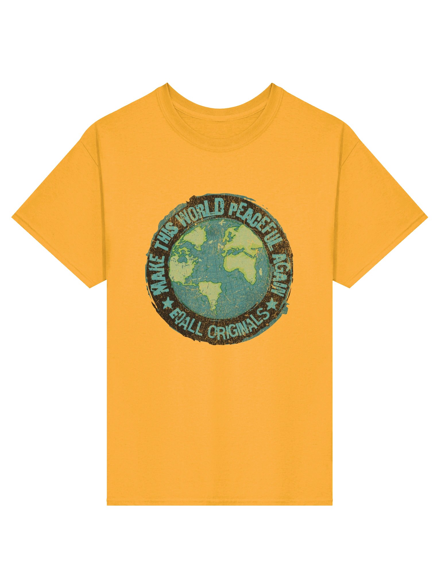 World Peace_EQALL® Originals Unisex Gildan Tee_Black / Turquoise product image (2)