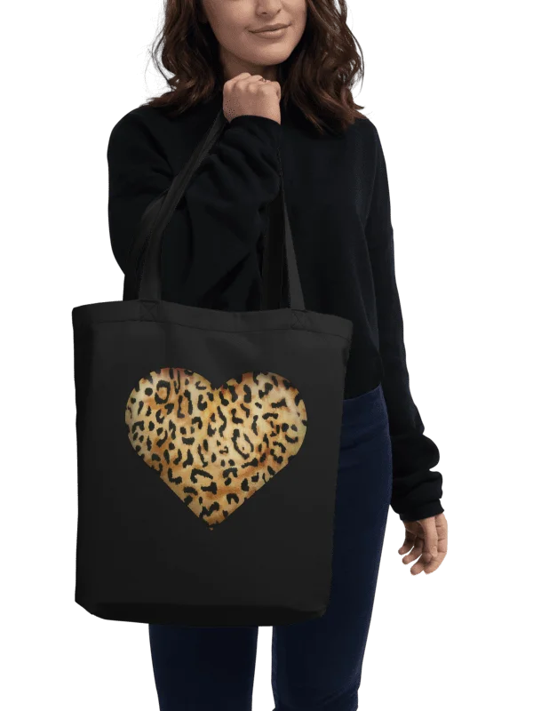 Leopard Skin Heart in Orange Gold - Tote Bag product image (1)