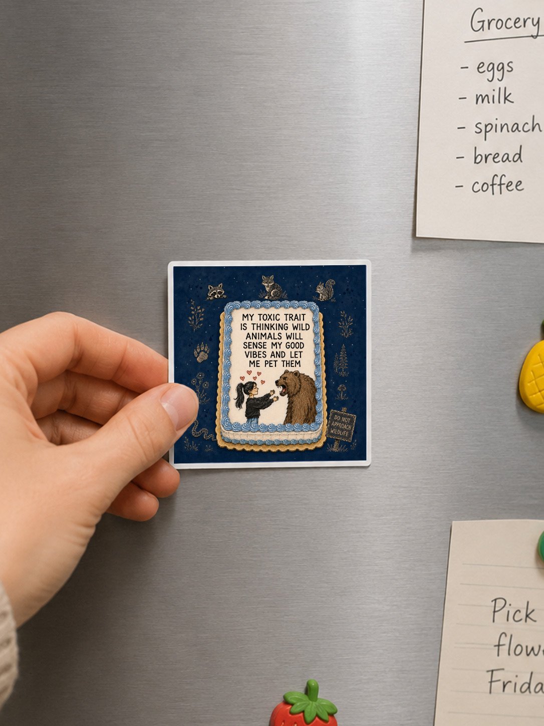 My Toxic Trait Is Thinking Wild Animals Will Sense My Good Vibes Magnet product image (2)