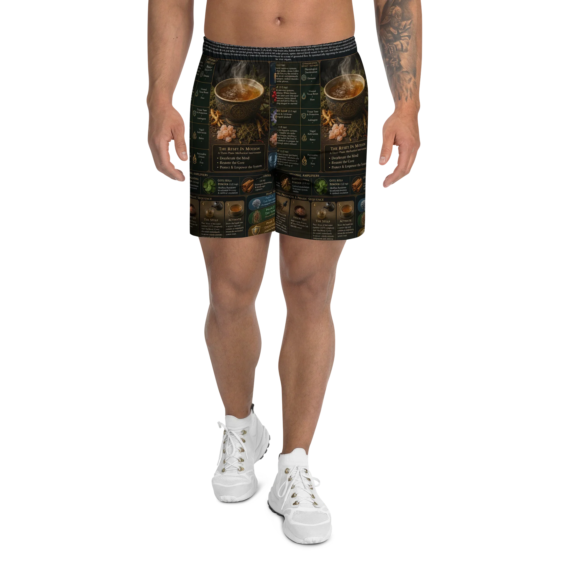 KALA AMRITA Herbal Infographic Athletic Shorts product image (1)